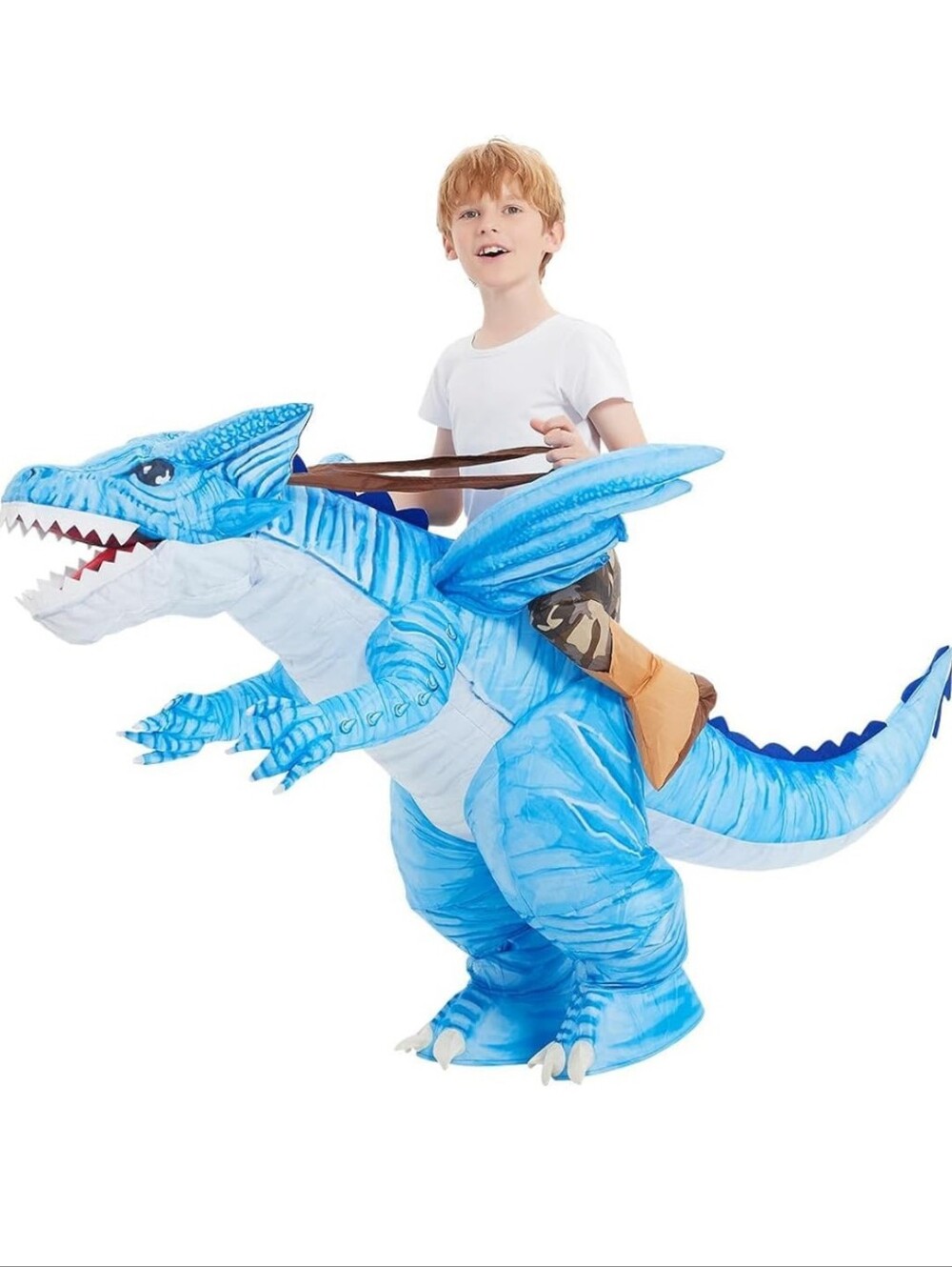 Kids inflatable Ice Dragon costume S